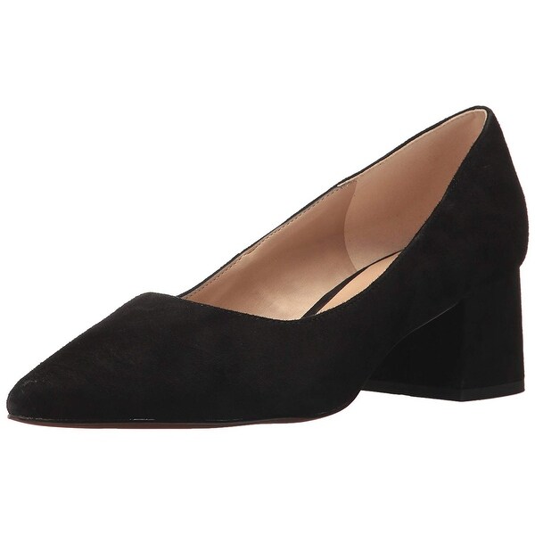 franco sarto callan suede block heel pump