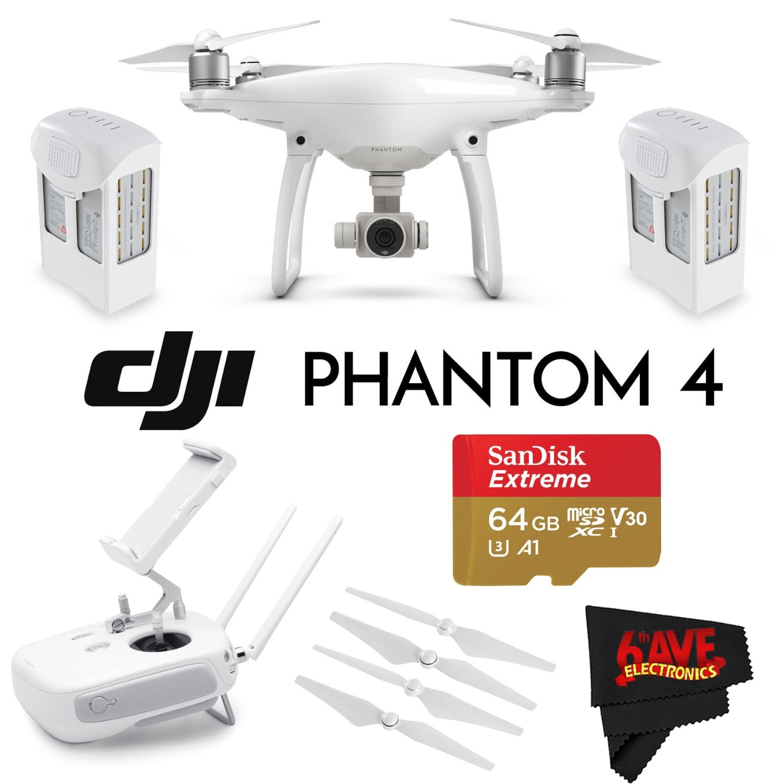Shop Dji Phantom 4 Quadcopter Sandisk 64gb Extreme Uhs I Micro