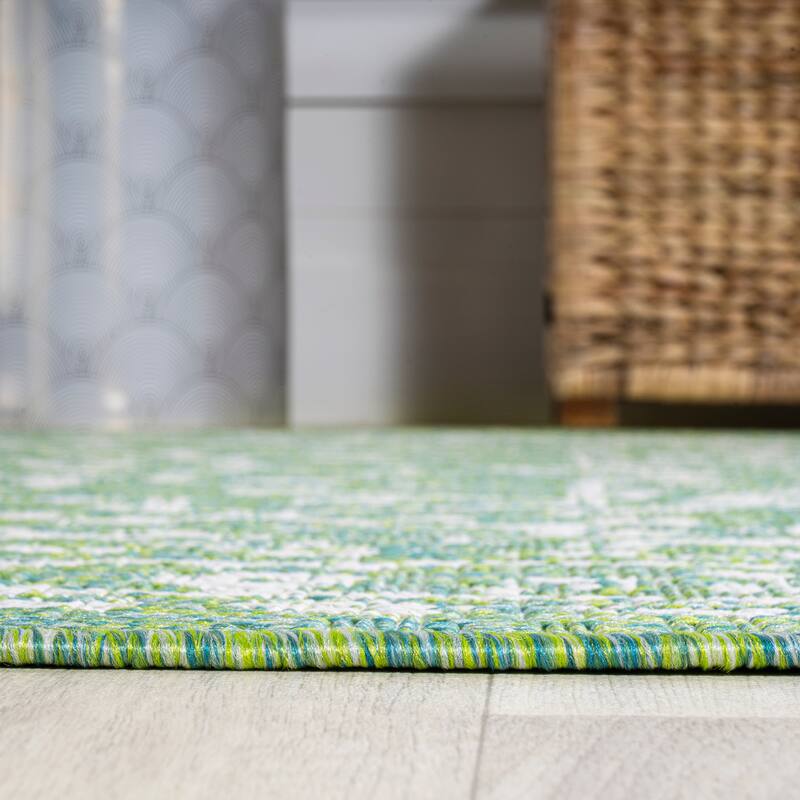 JONATHAN Y Medallion Textured Weave Indoor/Outdoor Area Rug