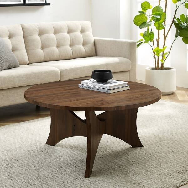 Carson Carrington 36 Inch Round Tri Leg Coffee Table