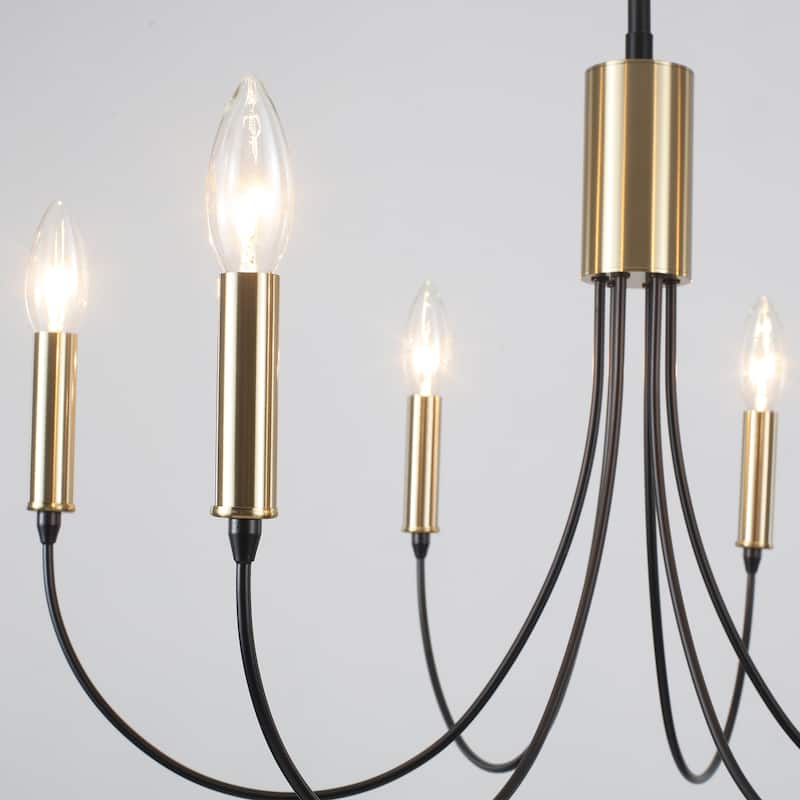 Modern Minimalist 6 - Light Hanging Candlestick Chandelier for Living Room Kitchen Island Bedroom Entryway - N/A
