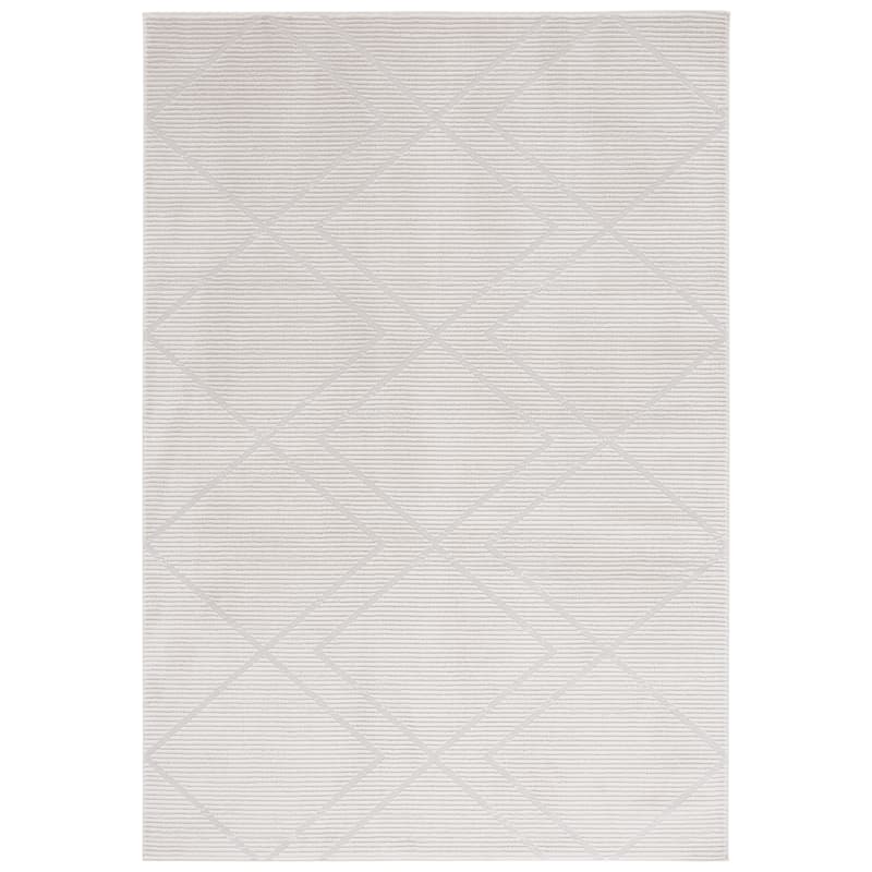 SAFAVIEH Carter Anasztazia Modern & Contemporary Rug - 6'7" Square - Ivory/Taupe