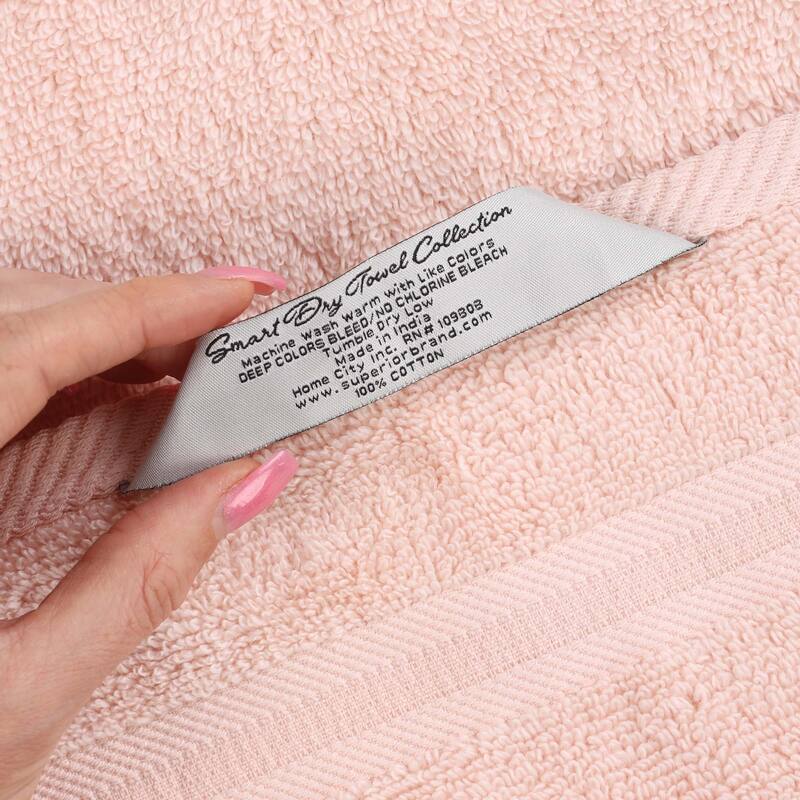 Superior Smart Dry Zero Twist Cotton Bath Towels, Set of 4