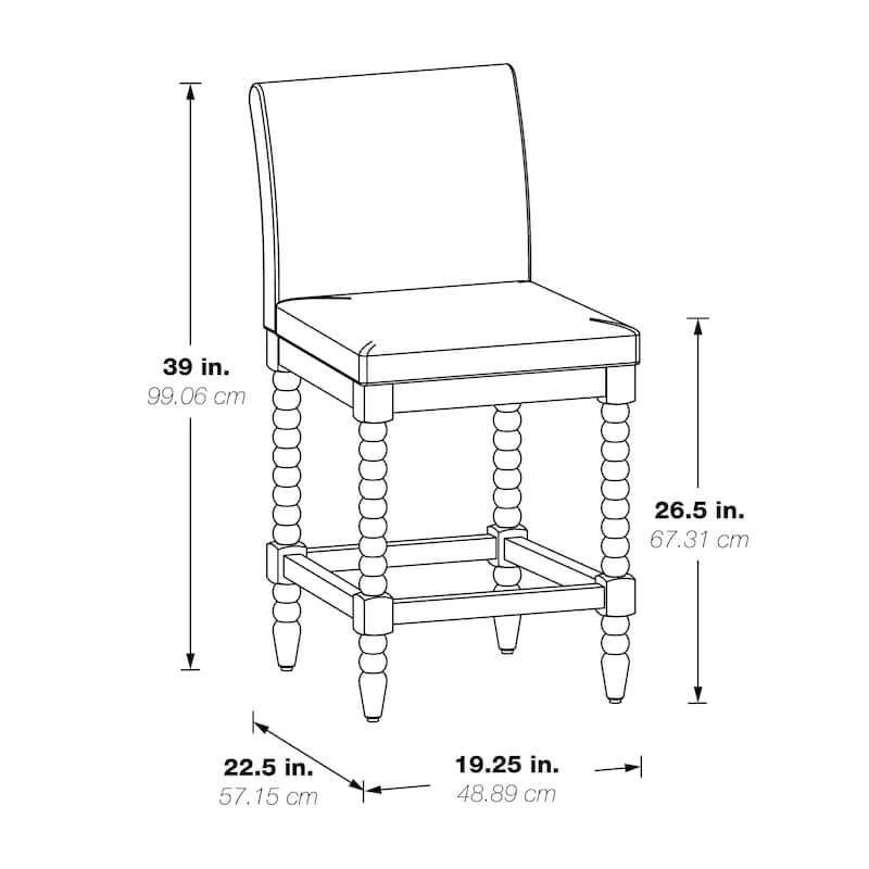 ELIZA 26" Spindle Counter Stool