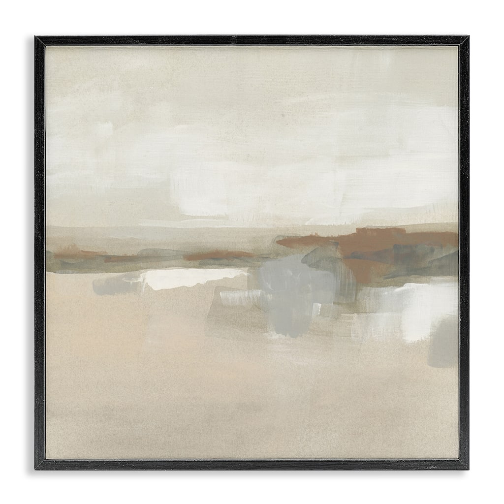 Stupell Abstract Neutral Land Framed Giclee Art Design By June Erica Vess