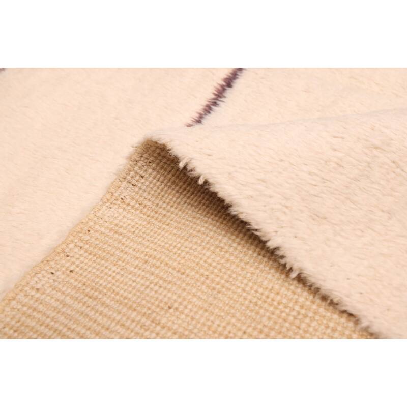 ECARPETGALLERY Hand-knotted Pak Finest Marrakesh Cream Wool Rug - 4'3 x 5'8