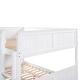 preview thumbnail 24 of 48, Elegant Full Over Full Bunk Bed, Twin Size Trundle with Removable Casters, Split into Two Separate Beds, Space-saving, Gray