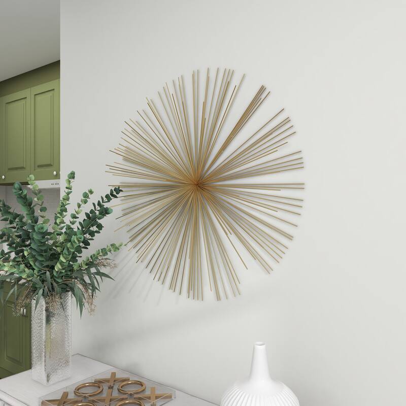 Gold Metal Large 3D Starburst Home Wall Decor