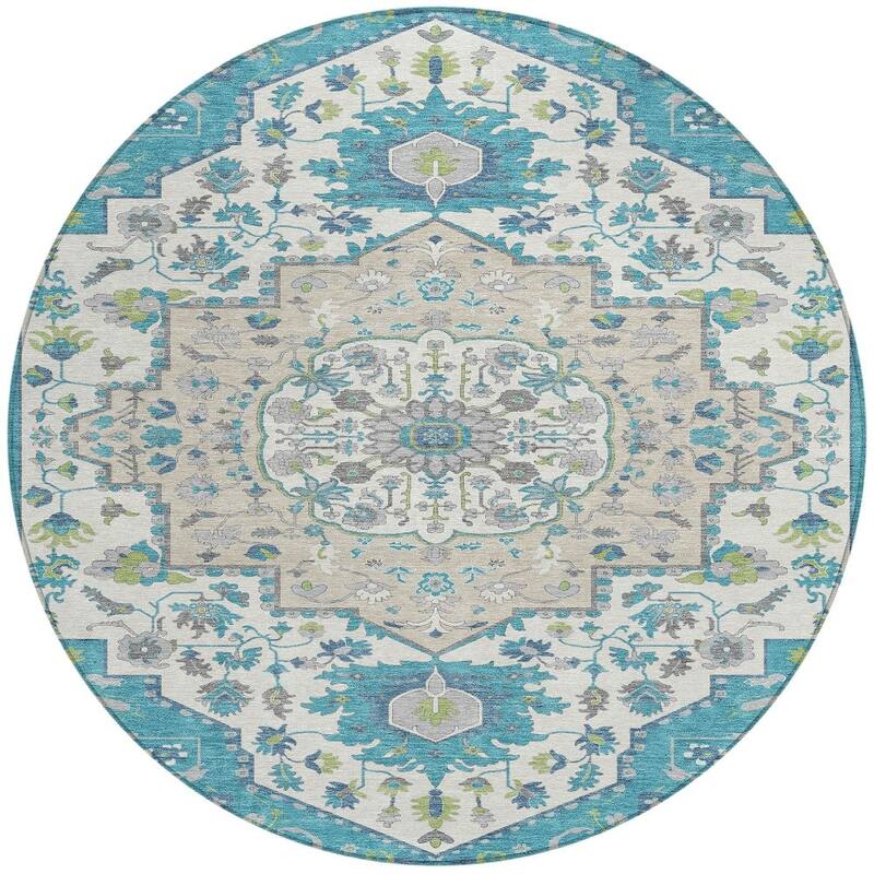 HomeRoots Oriental Traditional Rectangle Outdoor Rug
