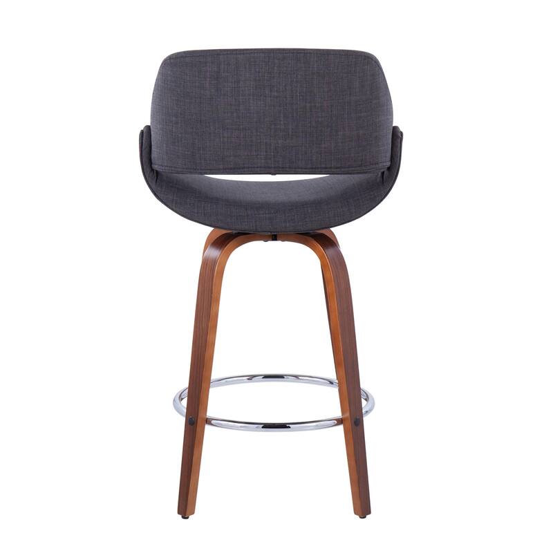 Carson Carrington Svellingen 26" Fixed-Height Counter Stool with Round Chrome Footrest (Set of 2)