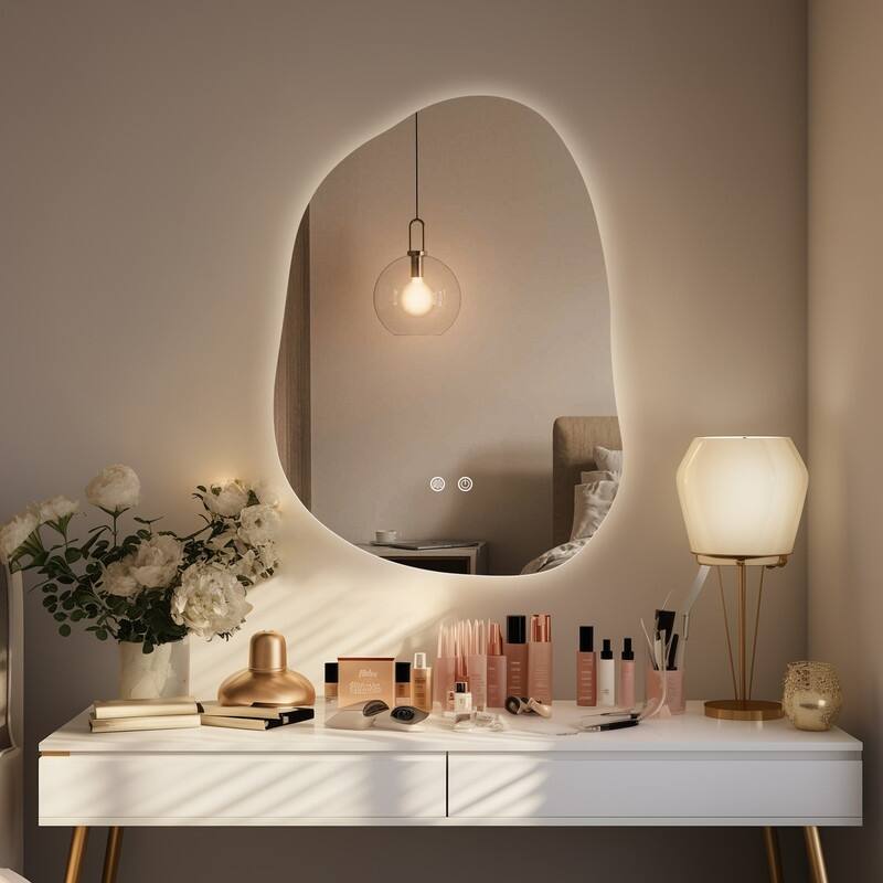 Wallbeyond 3-Tone Modern Style Frameless Rectangular LED Wall Mirror