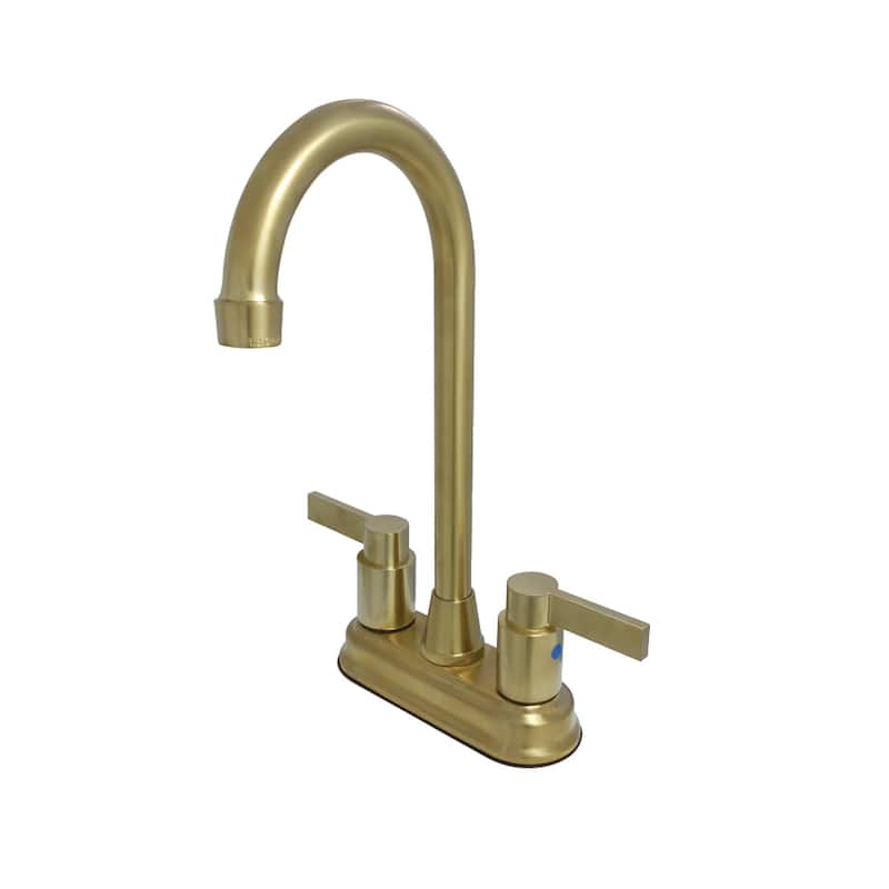Kingston Brass NuvoFusion 4 in. Centerset Bar Faucet - Brushed Brass