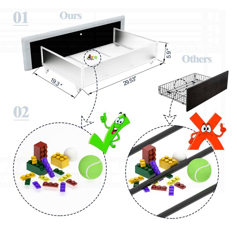 Luxurious Tufted Platform Bed with Dual Storage Drawers for Ultimate Comfort