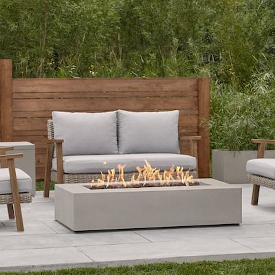 Emery 56" Rectangle Propane Fire Table in Flint