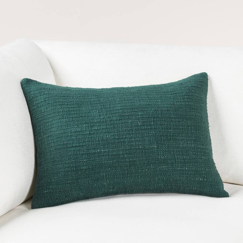 Villa by Classic Home Fable Linen Blend Throw Pillow - 14x20 - Green