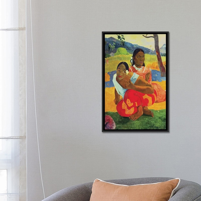 iCanvas "Nafea Faaipoipo " by Paul Gauguin Framed Canvas Print