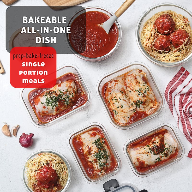 Empyrean Glass Food Storage Containers with Lids