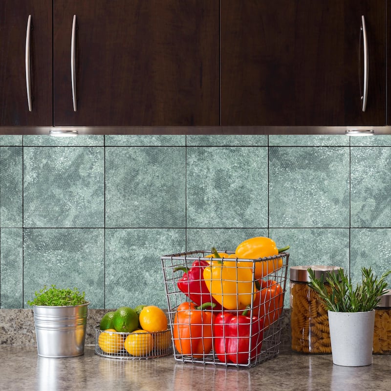 Merola Tile Mandala Sea Green 7-7/8" x 7-7/8" Ceramic Wall Tile