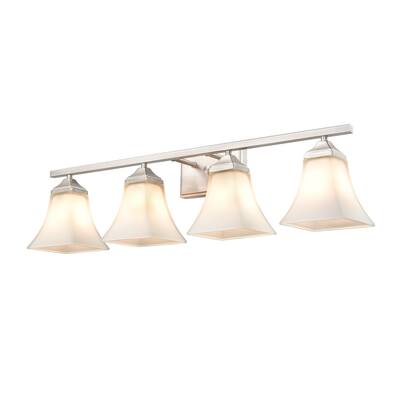 Millennium Lighting 3 Light Metal Vanity Fixture with Etched White Glass Shades