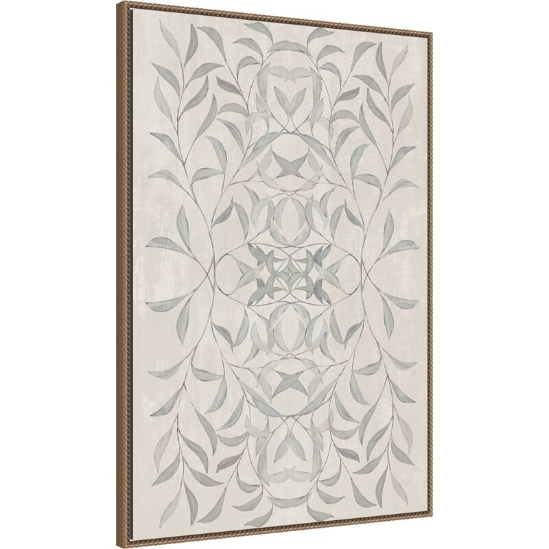 Soft Symmetry of Botanical Patterns by Hannah Dawson (28 x 41 in.), Framed Canvas Wall Art Print
