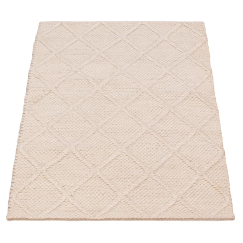 ECARPETGALLERY Braid weave Sienna Cream Wool Rug - 3'1 x 4'11