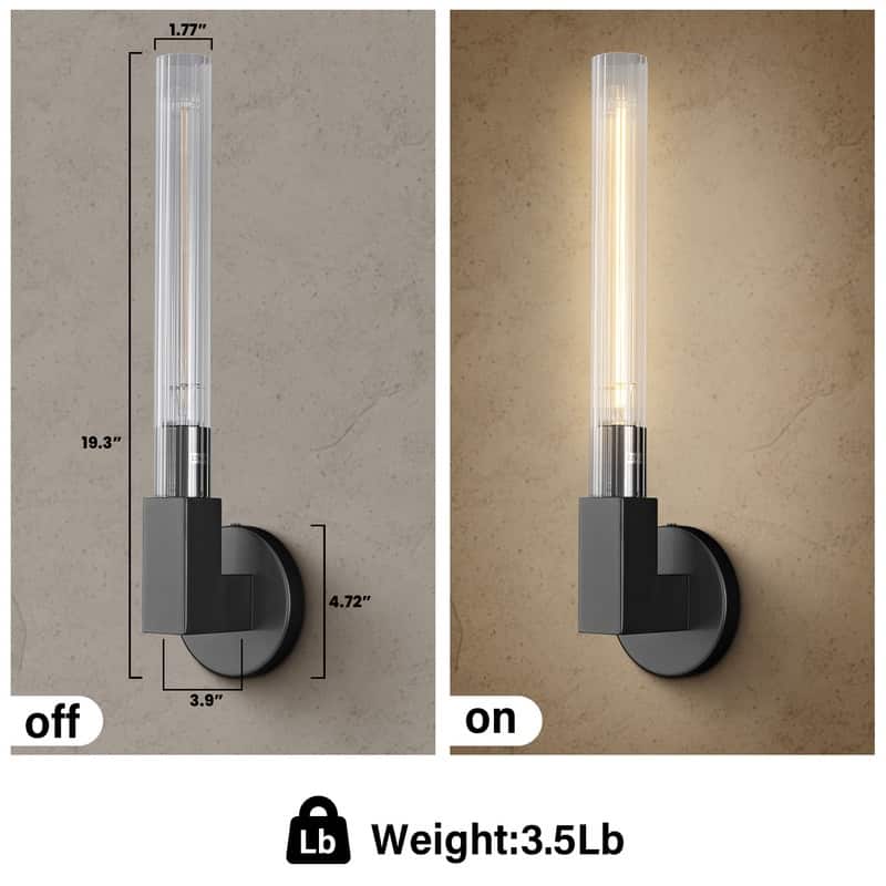KAYLA Glass Tube Wall Sconces(2-Sets)