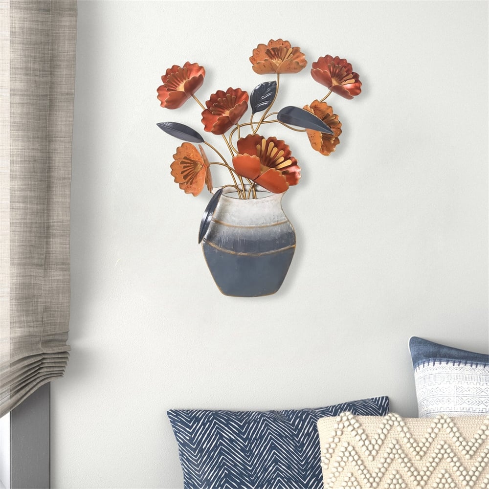 Adeco Metal Flower Wall Decor