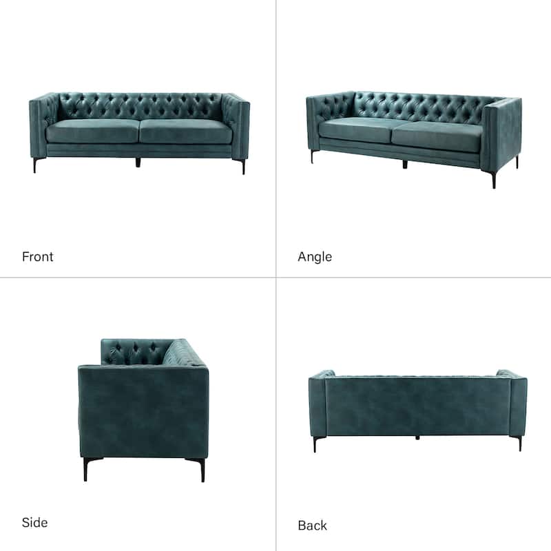 Ipiutak Modern 2 - Piece Upholstered Button-tufted Sectional with Storage Ottoman
