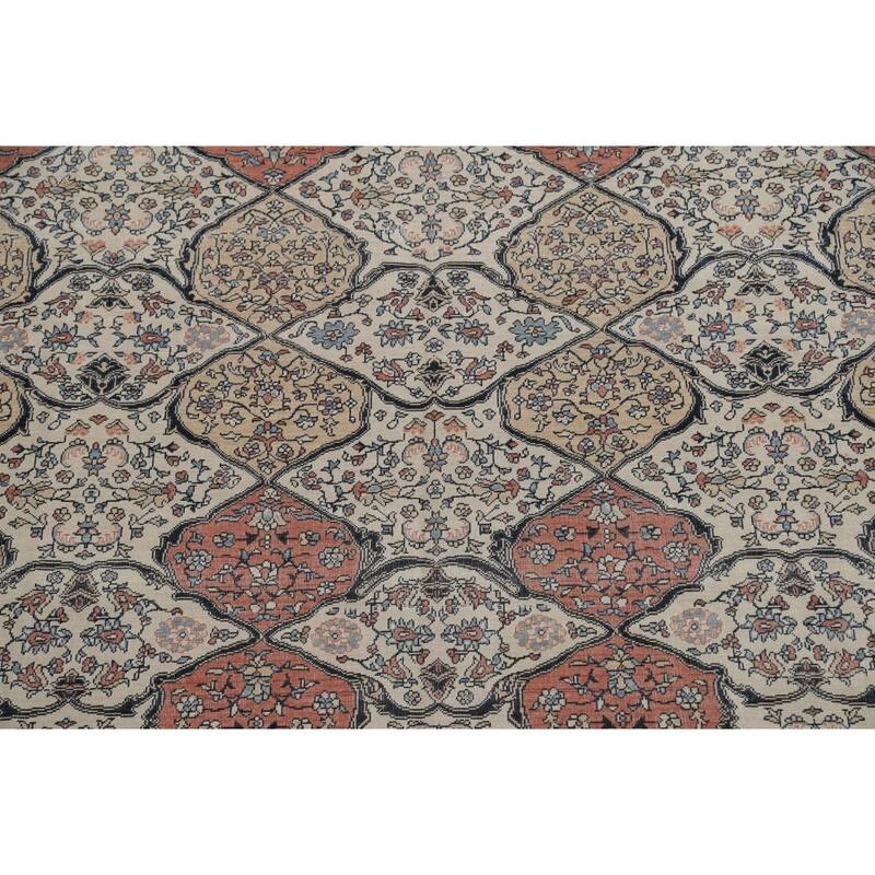 Geometric Bakhtiari Turkish Oriental Area Rug Hand-knotted Wool Carpet - 9'9" x 13'0"