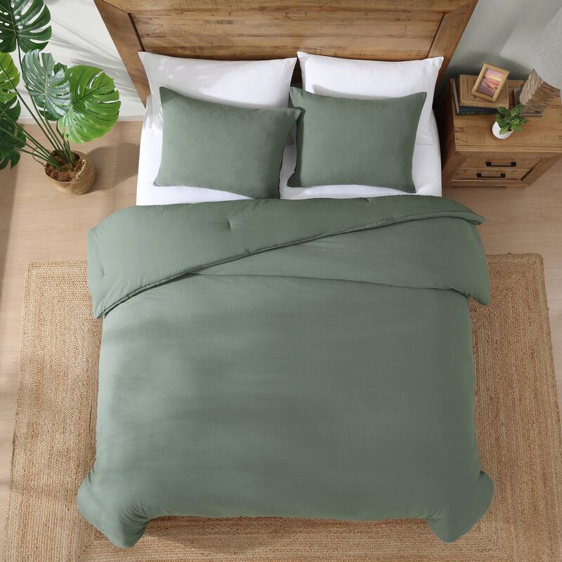Tommy Bahama Paradisio Cotton Green Reversible Comforter Set