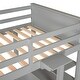 preview thumbnail 11 of 10, Twin Size Wooden Loft Bed with Desk, Drawers and Shelves, Space Saving Bedroom Loft Storage Bed Frame, Grey