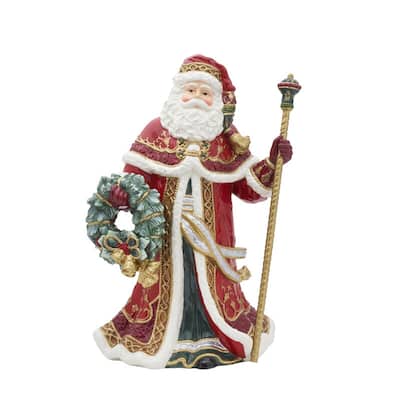 Fitz and Floyd Noel Holiday Grand Santa Figurine 19.25In - N/A