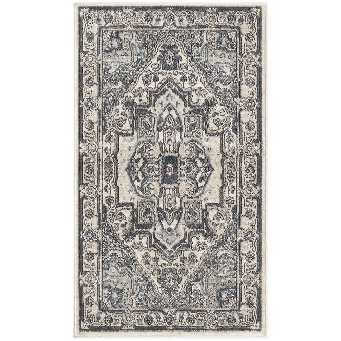 Nourison Quarry Indoor only Persian Area Rug - 2' 2" x 3' 9" - Ivory/Navy