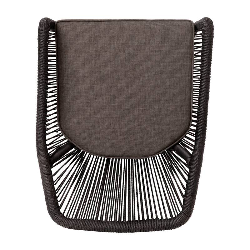 Woven Indoor/Outdoor Stacking Club Chairs - Cushions-Set of 2