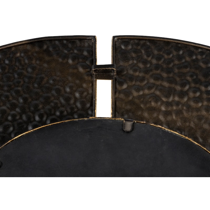Edel Hammered Golden Oval 23x28 Mirror - 28"H x 23"W
