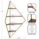 preview thumbnail 23 of 32, Kate and Laurel Melora Glam Metal and Wood 5-tier Corner Wall Shelf