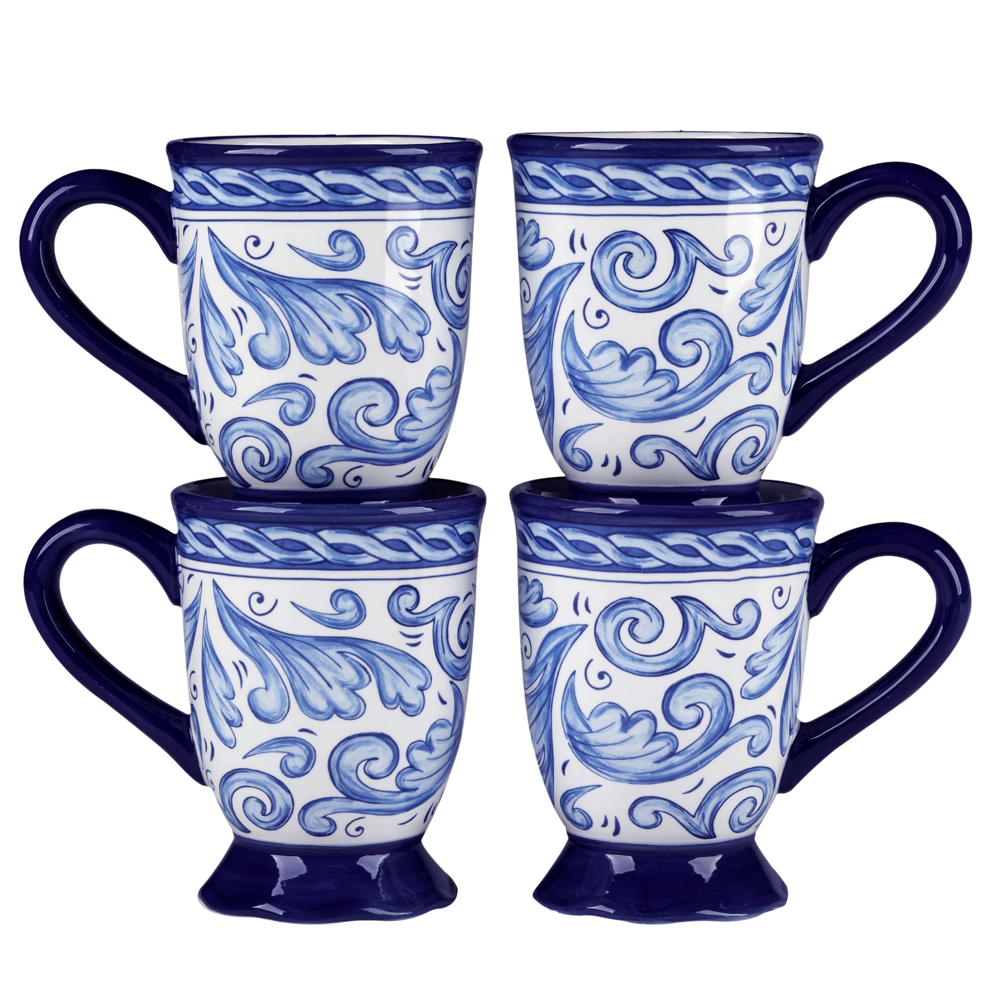 Certified International Veranda 14 oz. Mugs, Set of 4