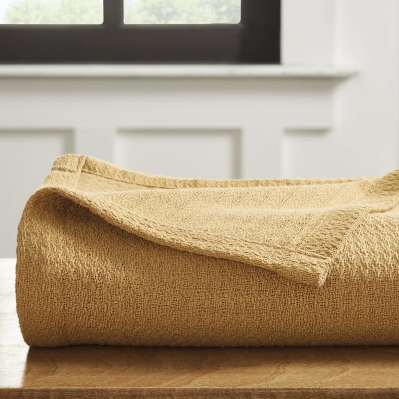 Superior Waffle Weave Honeycomb Knit Soft Cotton Blanket