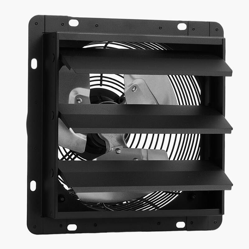 12 inch Shutter Exhaust Fan, Attic Vent Fan with Smart Programming Variable Speed Temperature Control, 1500 CFM, EC Motor