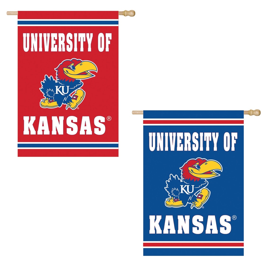 Embossed Suede Flag, House Size, University of Kansas