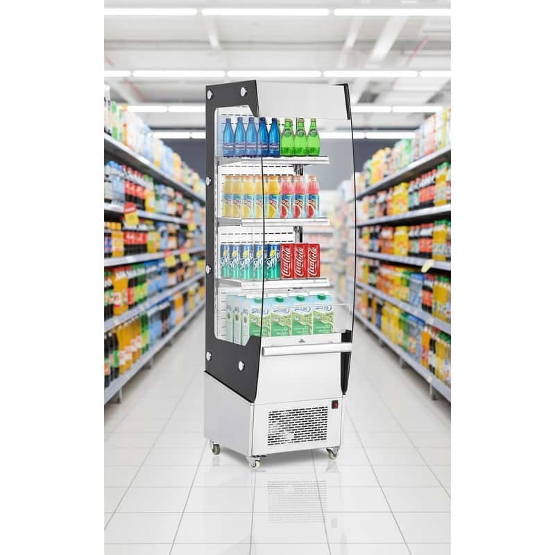 7.8 Cu.Ft Commercial Refrigerator Display Cabinet, with LED Lighting