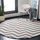 preview thumbnail 12 of 126, SAFAVIEH Handmade Chatham Gunda Modern Moroccan Wool Rug 5' x 5' Round - Dark Grey/Ivory