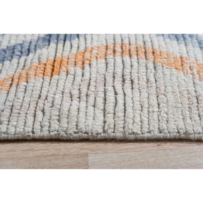 Home Decor Multicolored Hand-Knotted Wool Contemporary Marrakech Handspun Area RugElegant, Durable Rug for Living Room, Bedroom,