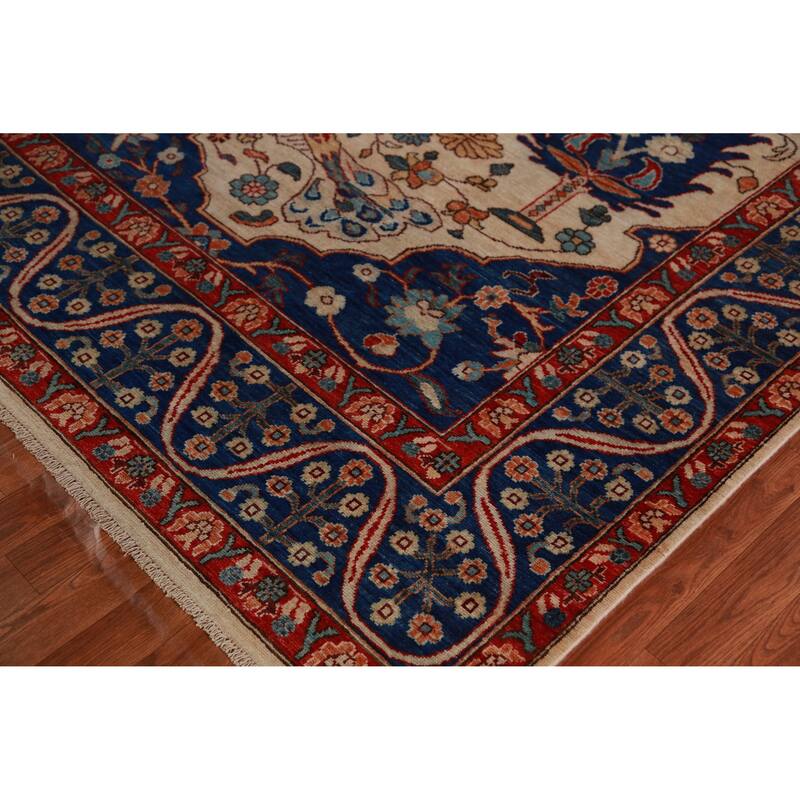 Vegetable Dye Ziegler Oriental Rug Hand-Knotted Wool Carpet - 8'11"x 11'9"