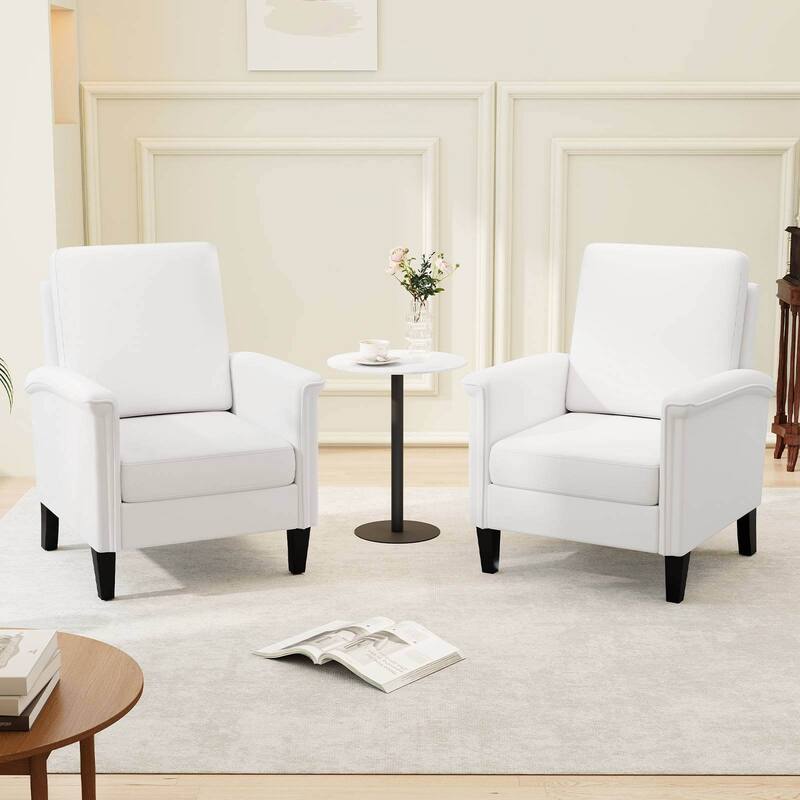 Costway 1/2 PCS Floral Accent Chair with Solid Wood Legs & High Back - See Details