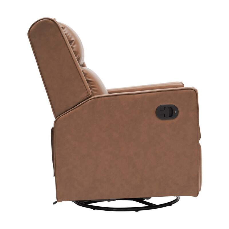 Manual Rocking Recliner-270° Swivel and USB/USB-C Charging Ports