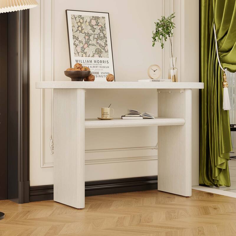 Elegant Minimalist Console Table with Shelf for Entryway
