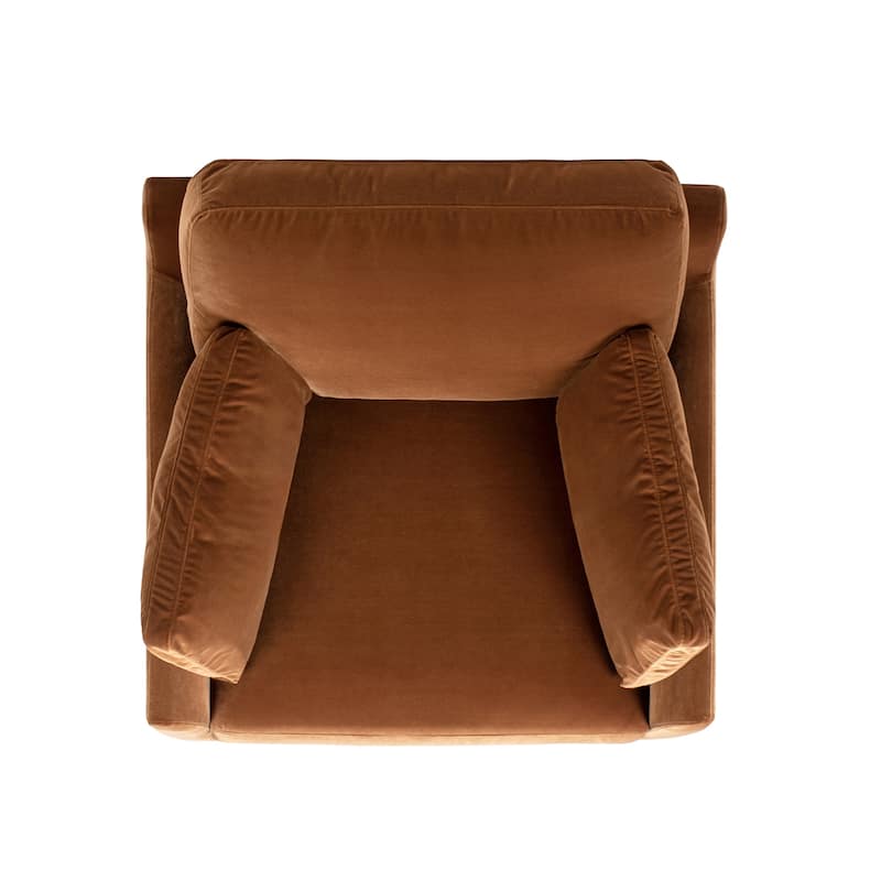 Pasadena 36" Wide Modern Farmhouse Velvet Accent Arm Chair