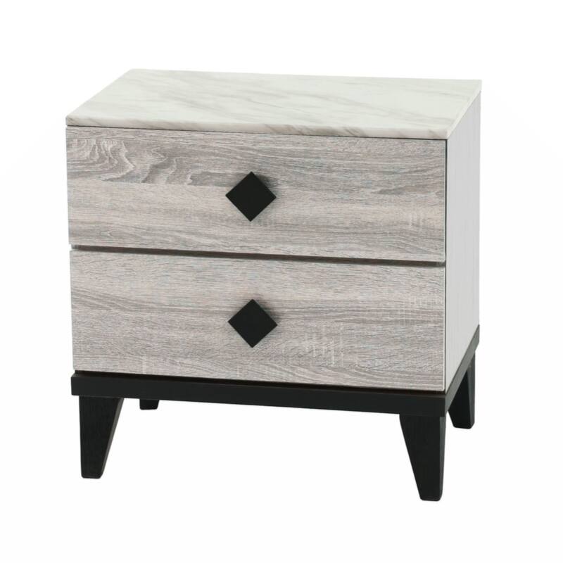 NIGHTSTAND in Cream Oak (Rustic Accents) - Light Brown