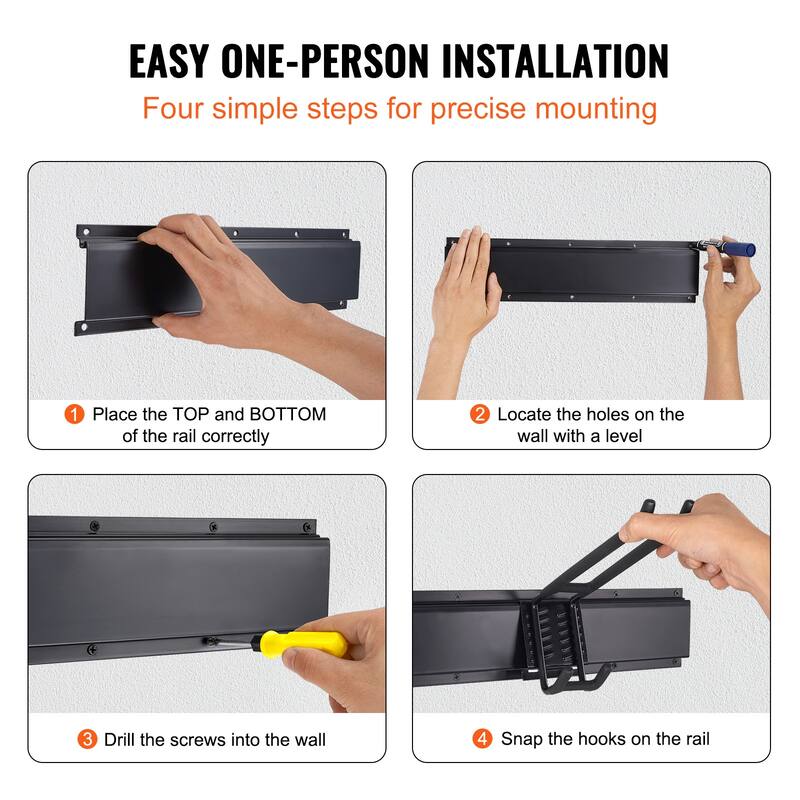 Garage Tool Organizer for Garden Tools, Shovels, Trimmers, and Hoses